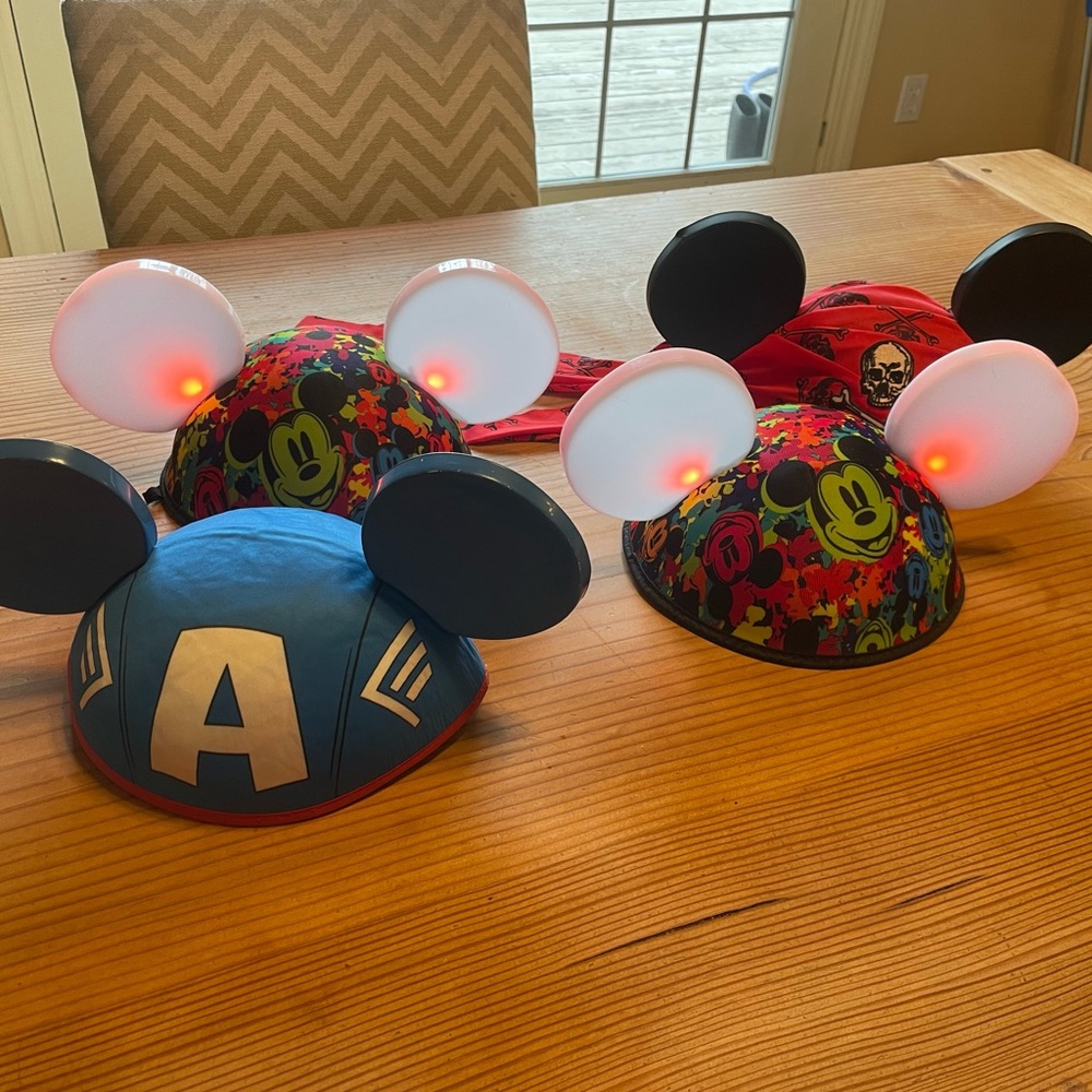 Mickey Mouse Ears Hats. This is a set of 4 Mickey ears hats.